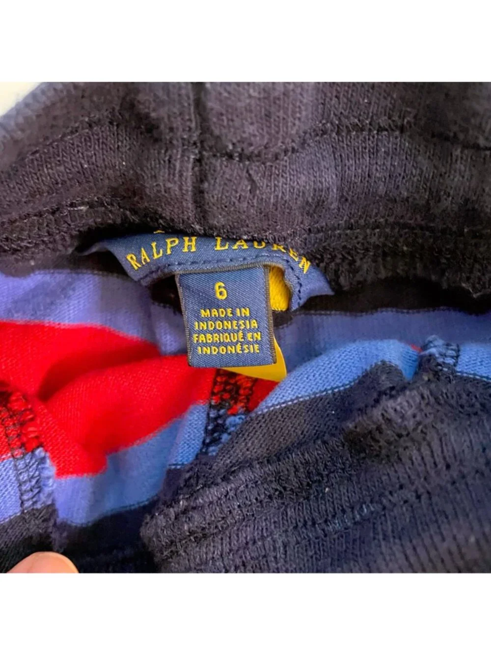 Ralph Lauren Striped Cotton Jersey Shorts, Size 6